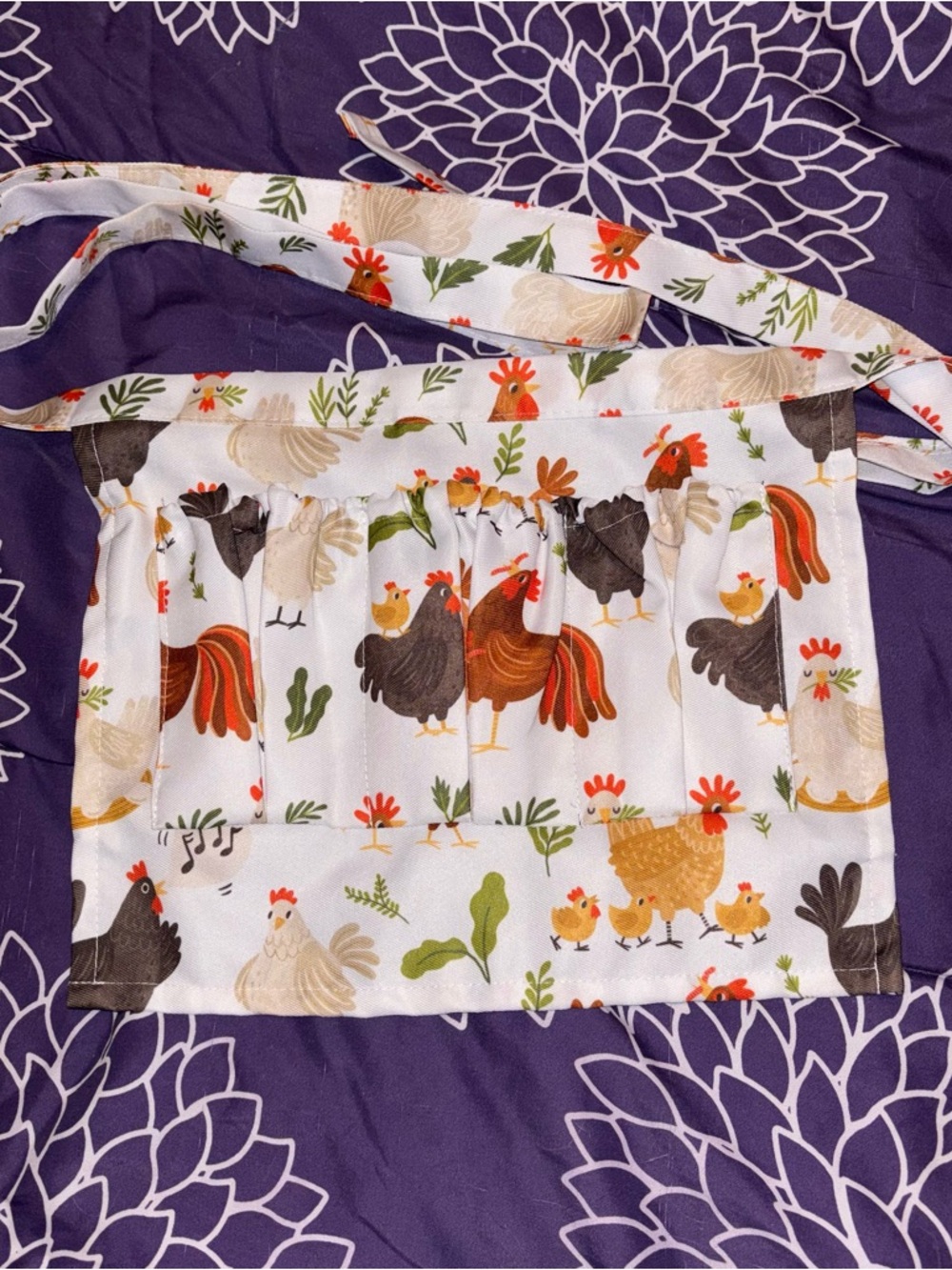 Kids Egg Collecting Apron - 3 Pocket Child-Sized Farm Apron for Fresh Eggs